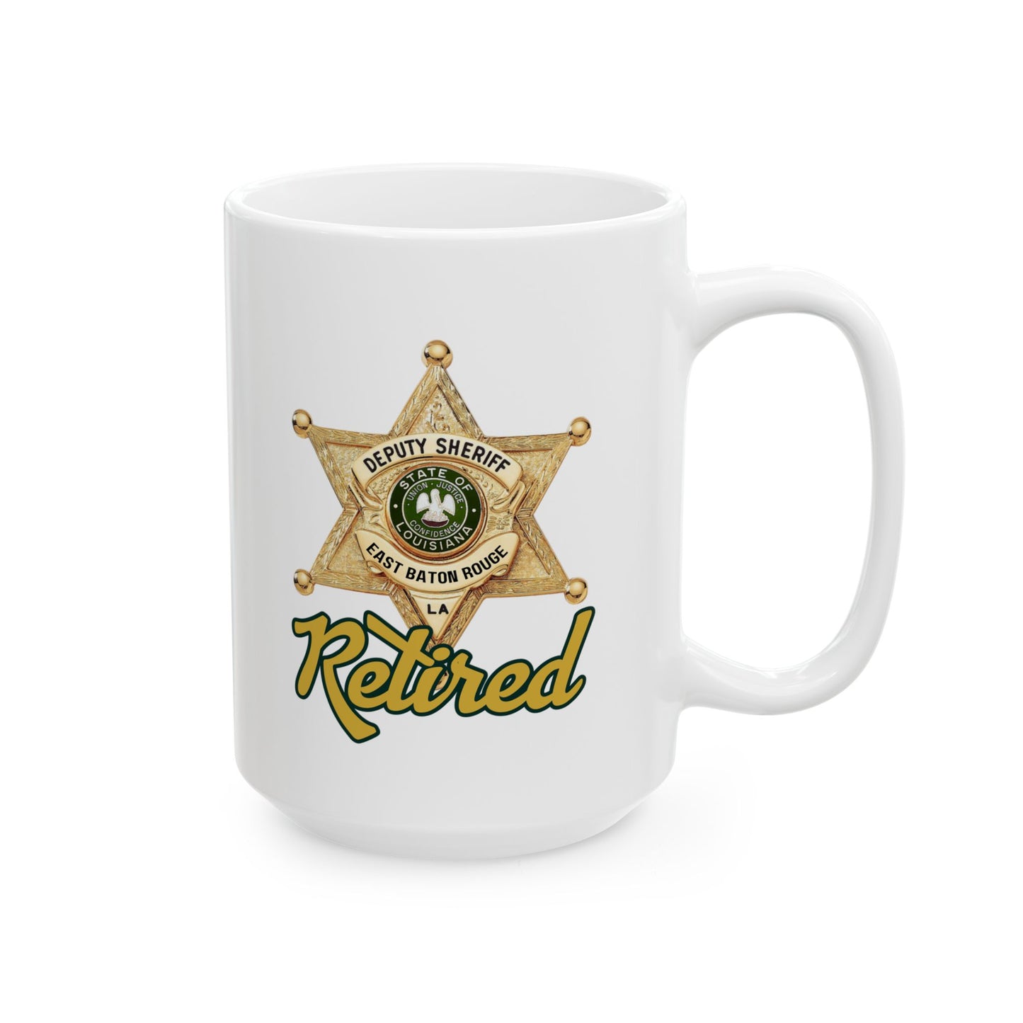 EBRSO DEPUTY, Badge, Sheriff Star Ceramic Mug, Perfect Gift for Police Officers, Law Enforcement Fans, Birthday, Holiday
