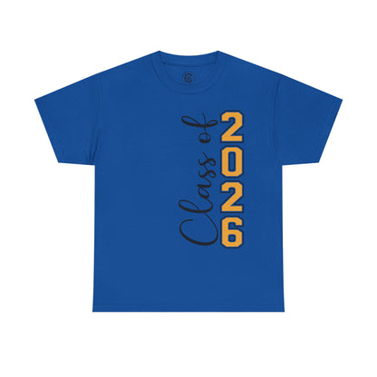 Class of 2026 Unisex Heavy Cotton Tee, Graduation Gift, School Spirit Shirt, Senior Tee, Casual Wear
