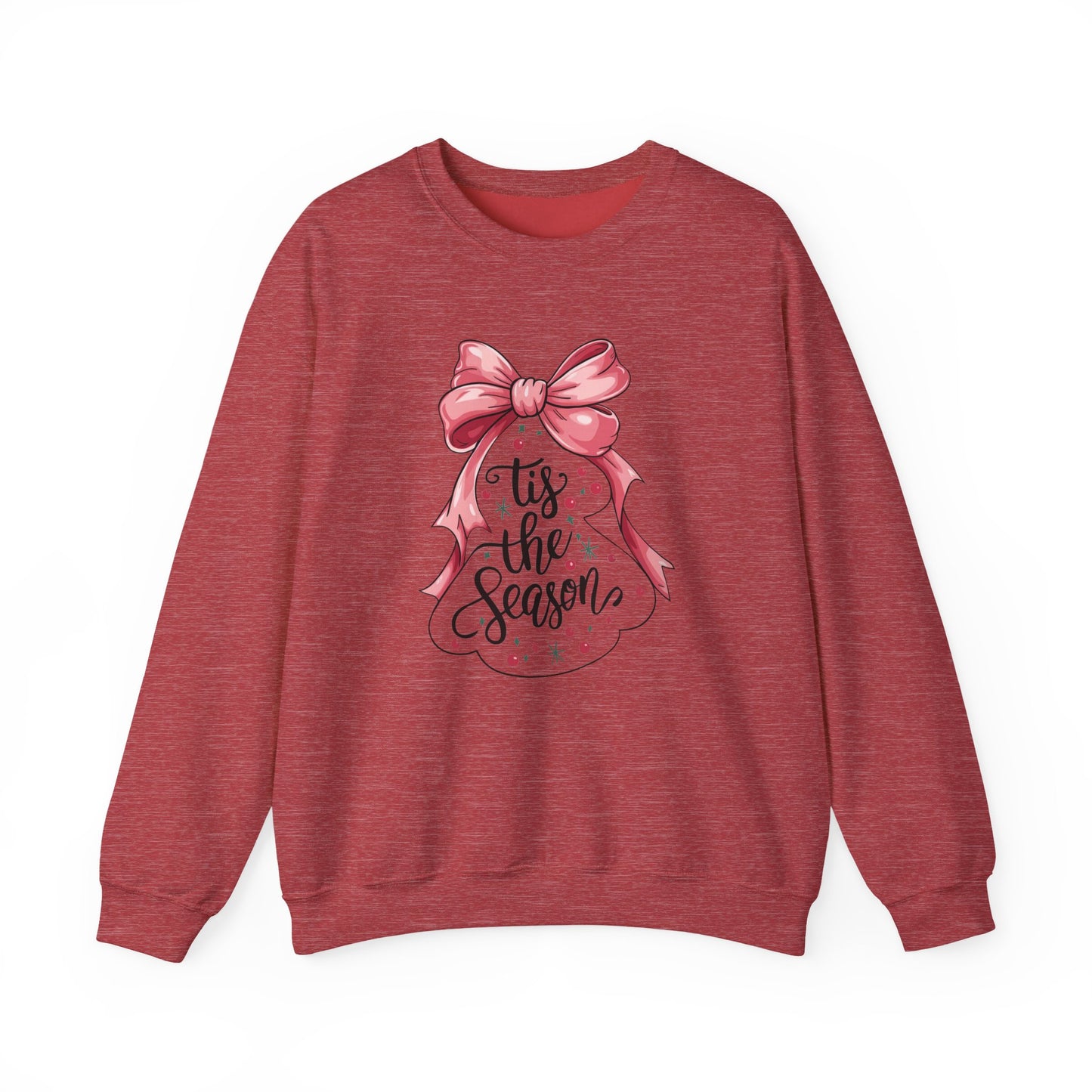 Festive Holiday Crewneck Sweatshirt - 'Tis the Season, Christmas Gift, Cozy Apparel, Winter Wear, Unisex Fashion