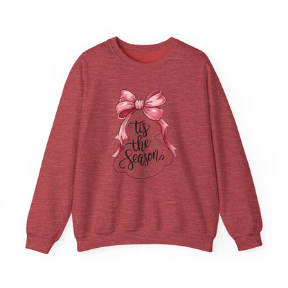 Festive Holiday Crewneck Sweatshirt - 'Tis the Season, Christmas Gift, Cozy Apparel, Winter Wear, Unisex Fashion