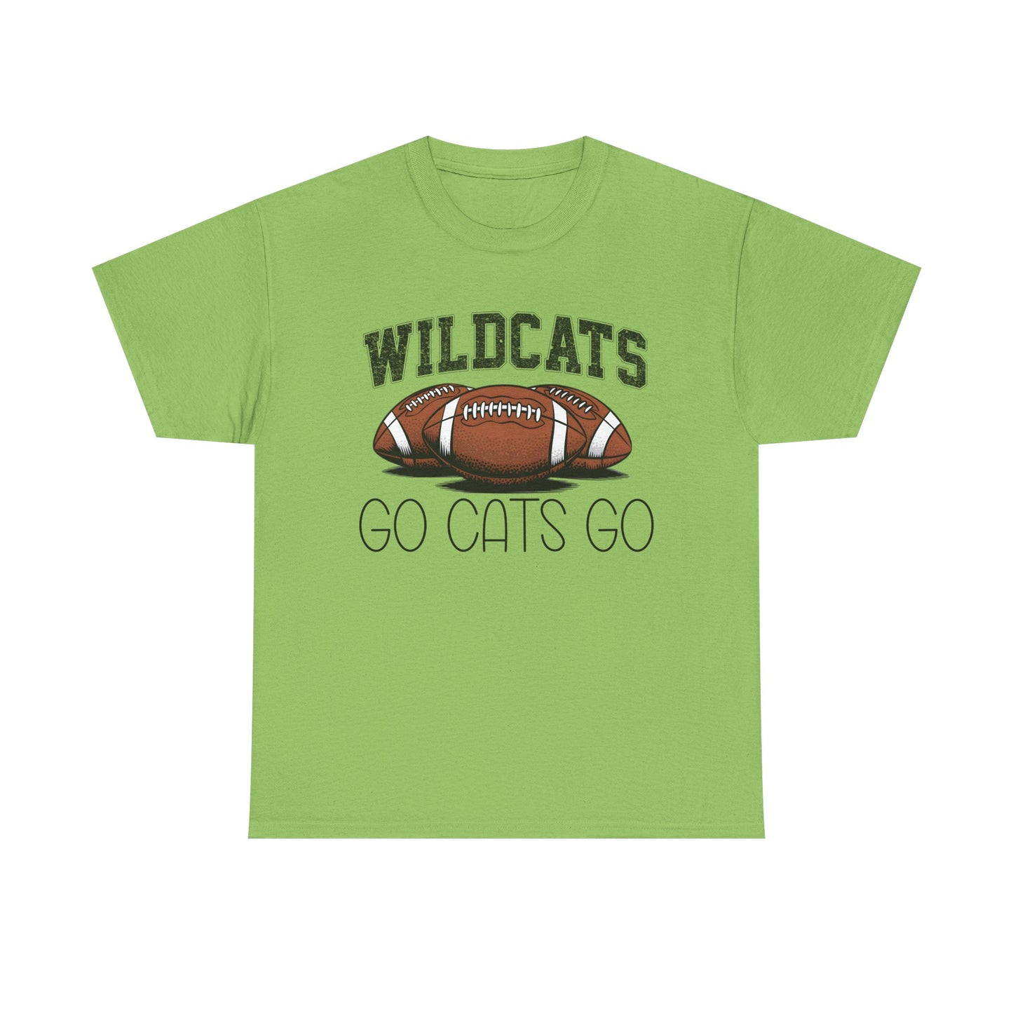 Wildcats Football Spirit Tee - Unisex Heavy Cotton T-Shirt for Fans, Game Day, Tailgating, Sports Events, Gift for Her/Him