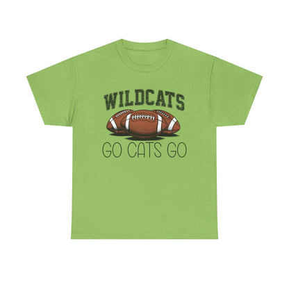 Wildcats Football Spirit Tee - Unisex Heavy Cotton T-Shirt for Fans, Game Day, Tailgating, Sports Events, Gift for Her/Him