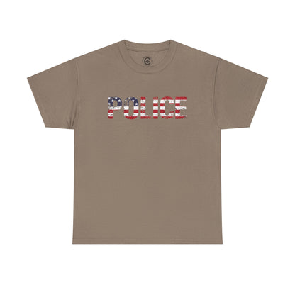 Police Flag Graphic Tee, T-Shirt, Unisex Humor Shirt, Gifts for Friends, Casual Wear, law enforcement