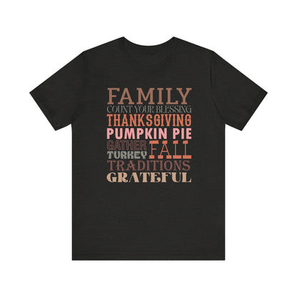 Thankful Family Thanksgiving Tee