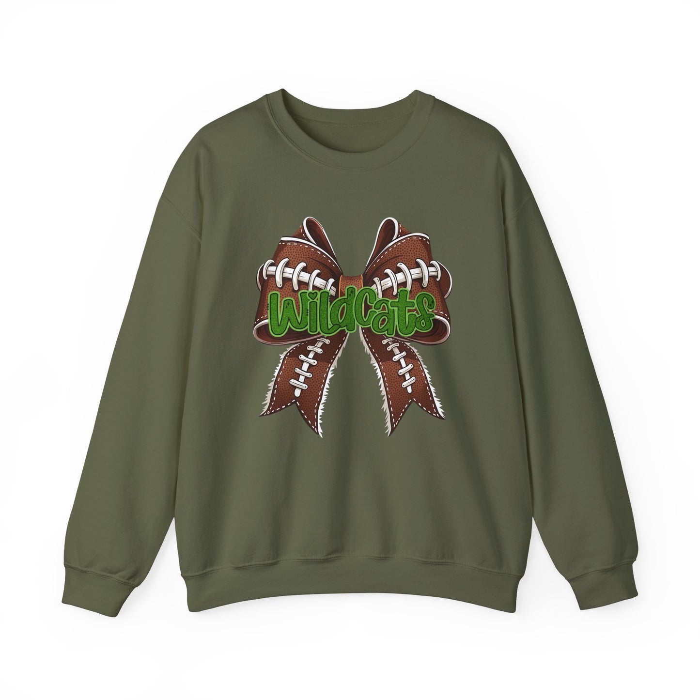 Wildcats Football, Bow Crewneck Sweatshirt, Cozy Unisex Sweatshirt, Perfect Gift for Birthdays, Casual Wear, Wildcat Theme Apparel, Walker, La WHS, WJH