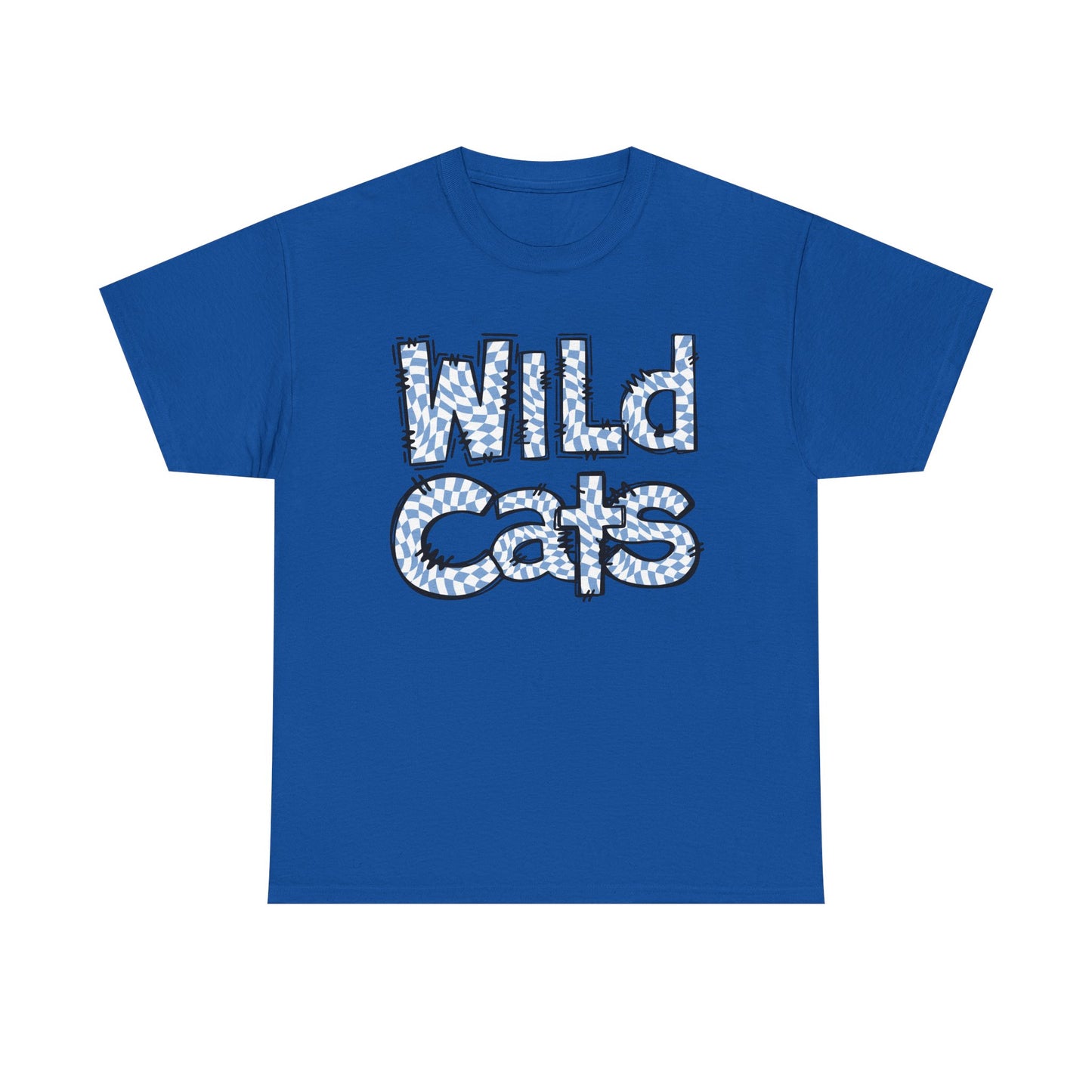 St Amant Blue Wildcats Love Unisex Tee, Cute Cotton Shirt, School Spirit Apparel, Family Gatherings, Casual Wear, Gift for Students, Personalized Designs