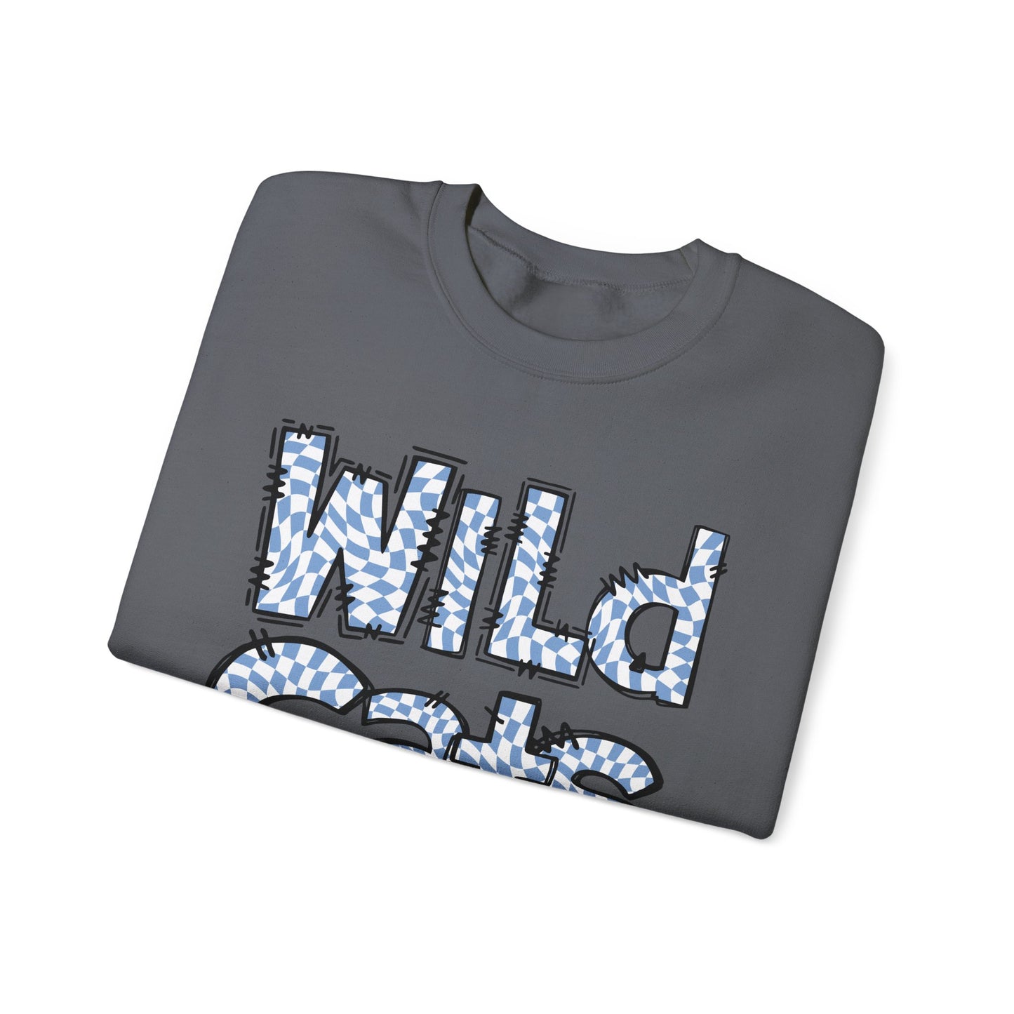 SAMS Wildcats Crewneck Sweatshirt with Heart Design, Comfortable Unisex Sweatshirt, Perfect Gift for School Spirit