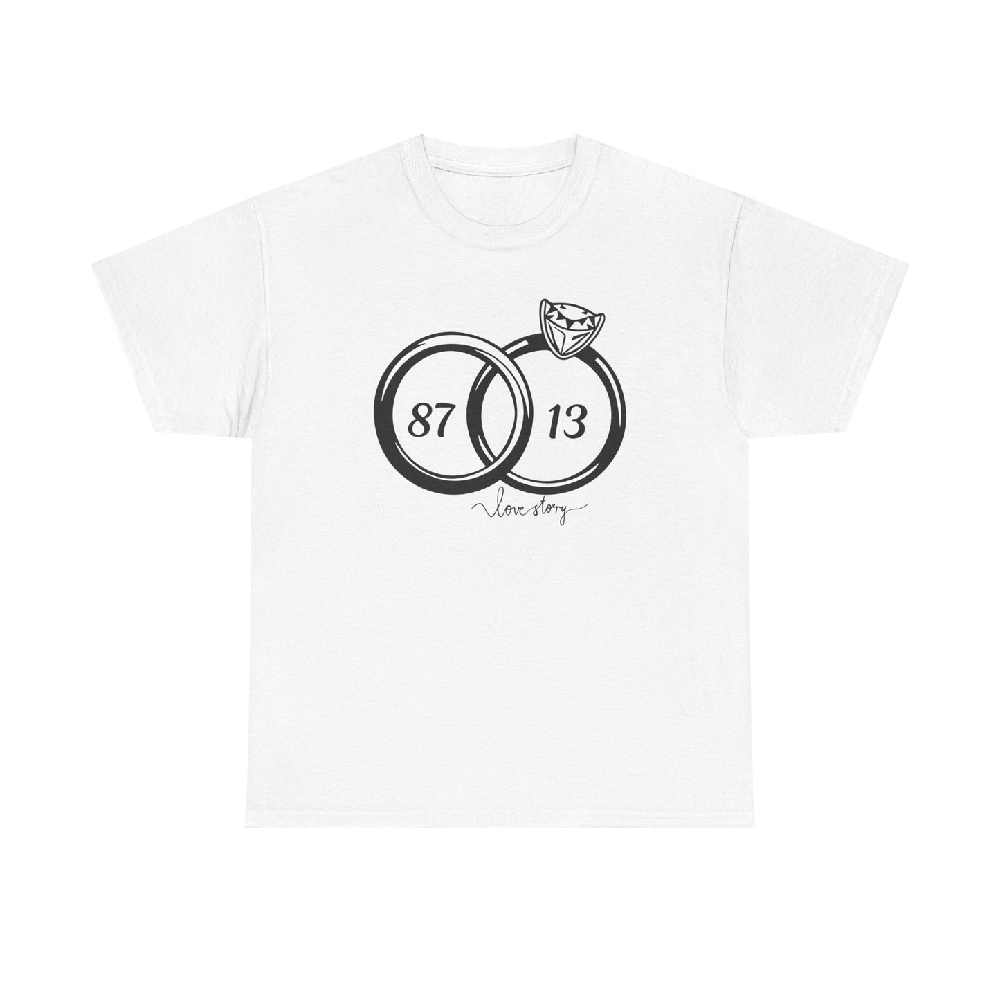 Wedding of the Century, 87 & 13, It's a Love Story Unisex Heavy Cotton Tee,