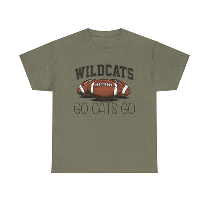 Wildcats Football Spirit Tee - Unisex Heavy Cotton T-Shirt for Fans, Game Day, Tailgating, Sports Events, Gift for Her/Him