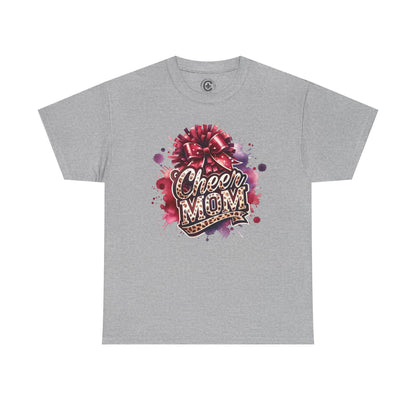 Cheer Mom Unisex Heavy Cotton Tee | Cheerleading Gift, Sports Apparel, Team Spirit Shirt, Mom T-Shirt, Game Day Outfit