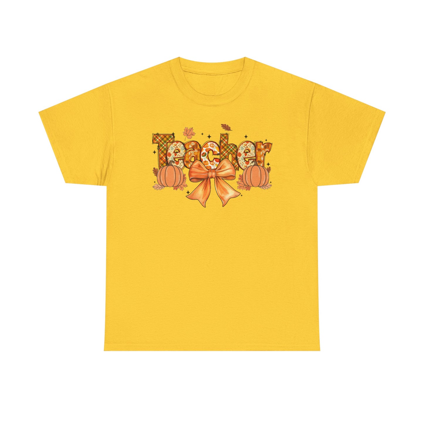Charming Teacher Tee: Fall Vibes, Unisex Cotton Shirt, Perfect Gift for Educators, Halloween, Thanksgiving, Back to School