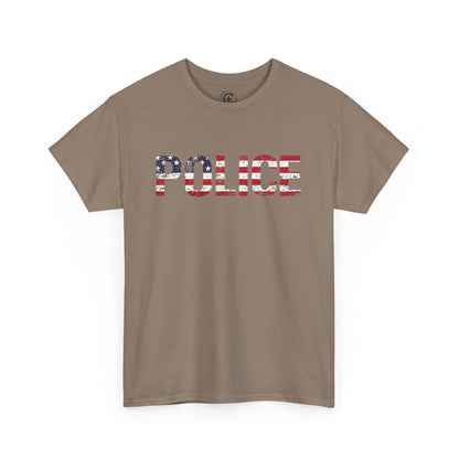 Police Flag Graphic Tee, T-Shirt, Unisex Humor Shirt, Gifts for Friends, Casual Wear, law enforcement