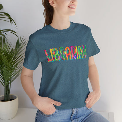 Colorful Librarian Tee - Tshirt, Back to School