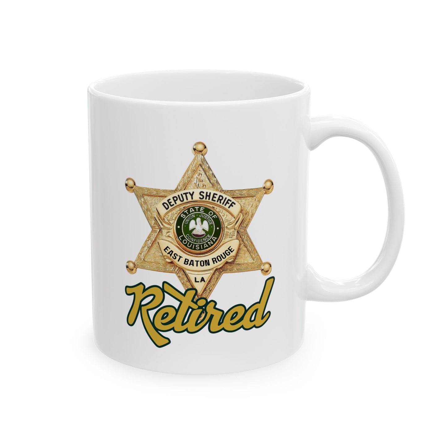 EBRSO DEPUTY, Badge, Sheriff Star Ceramic Mug, Perfect Gift for Police Officers, Law Enforcement Fans, Birthday, Holiday