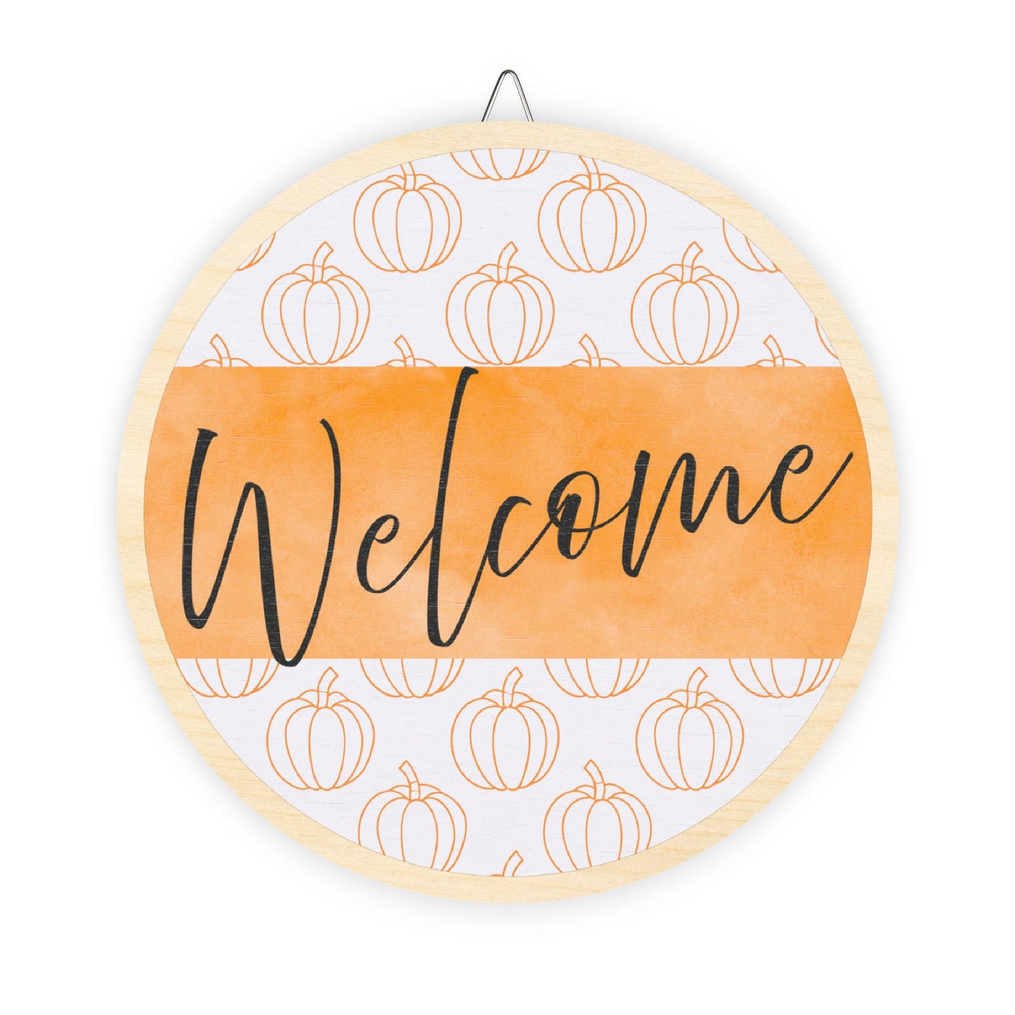 Welcome, Fall, Pumpkins, Thanksgiving Door, Decor, Sign, Wreath, Wooden Door Hanger