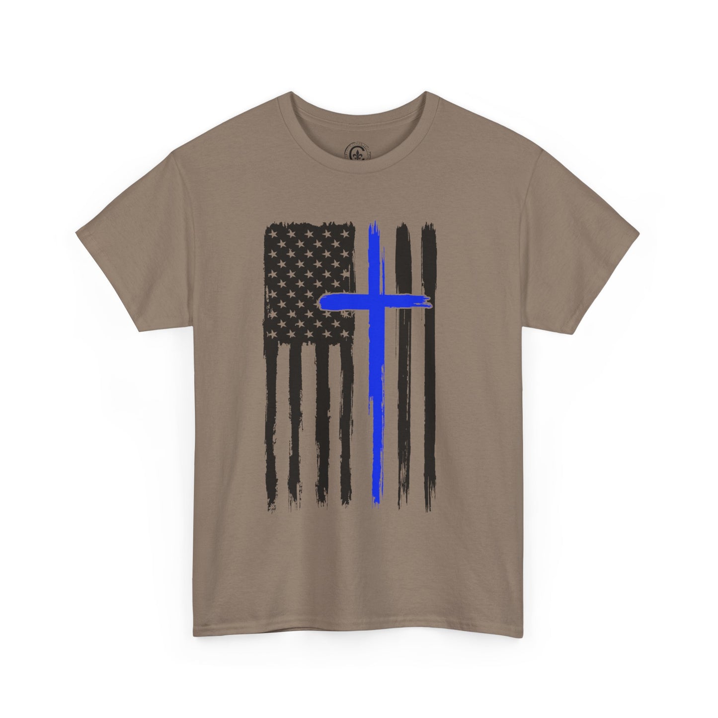 Thin Blue Line, Cross, Flag Graphic Tee, T-Shirt, Unisex Humor Shirt, Gifts for Friends, Casual Wear, law enforcement