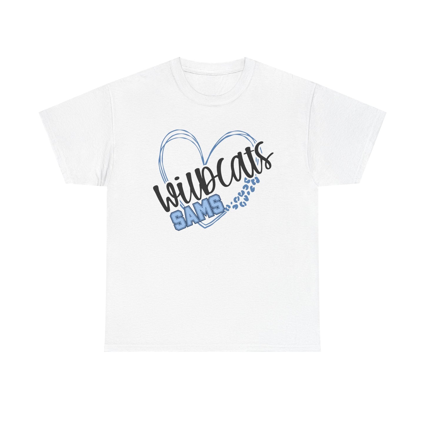 SAMS Wildcats Love Unisex Tee, Cute Cotton Shirt, School Spirit Apparel, Family Gatherings, Casual Wear, Gift for Students, Personalized Designs