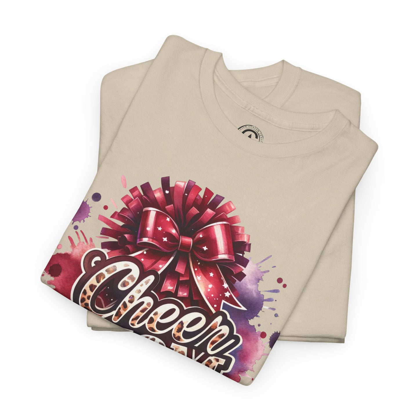 Cheer Mom Unisex Heavy Cotton Tee | Cheerleading Gift, Sports Apparel, Team Spirit Shirt, Mom T-Shirt, Game Day Outfit