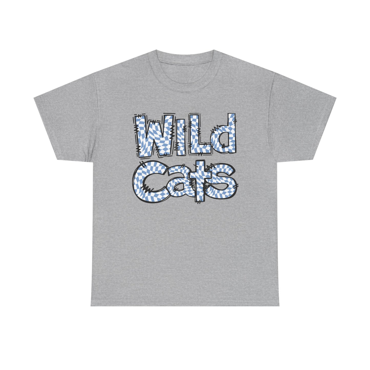 St Amant Blue Wildcats Love Unisex Tee, Cute Cotton Shirt, School Spirit Apparel, Family Gatherings, Casual Wear, Gift for Students, Personalized Designs