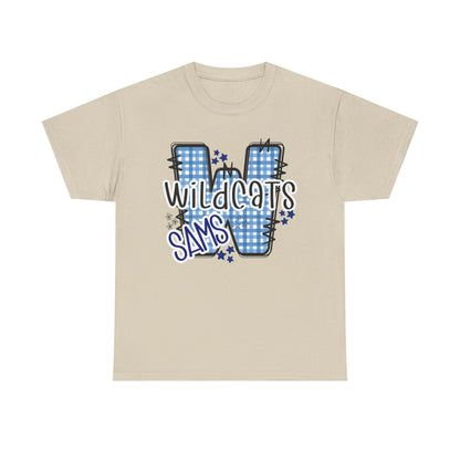 SAMS Wildcats, Whimsical on a Unisex Tshirt, St Amant Middle School