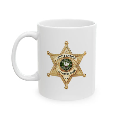EBRSO DEPUTY, Badge, Sheriff Star Ceramic Mug, Perfect Gift for Police Officers, Law Enforcement Fans, Birthday, Holiday