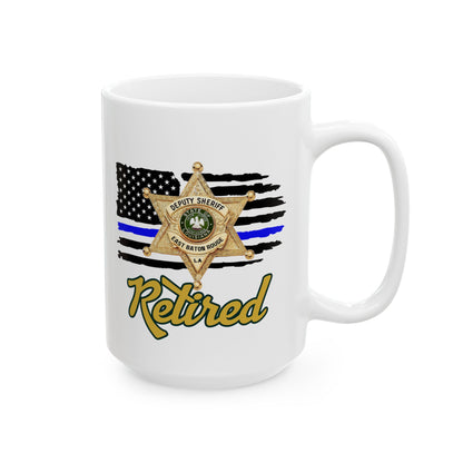 EBRSO DEPUTY Badge, Retired Deputy,  Custom Ceramic Mug, Sheriff Office Coffee Cup, Law Enforcement Gifts, Personalized Mug for Deputies, Unique Gift for Holidays