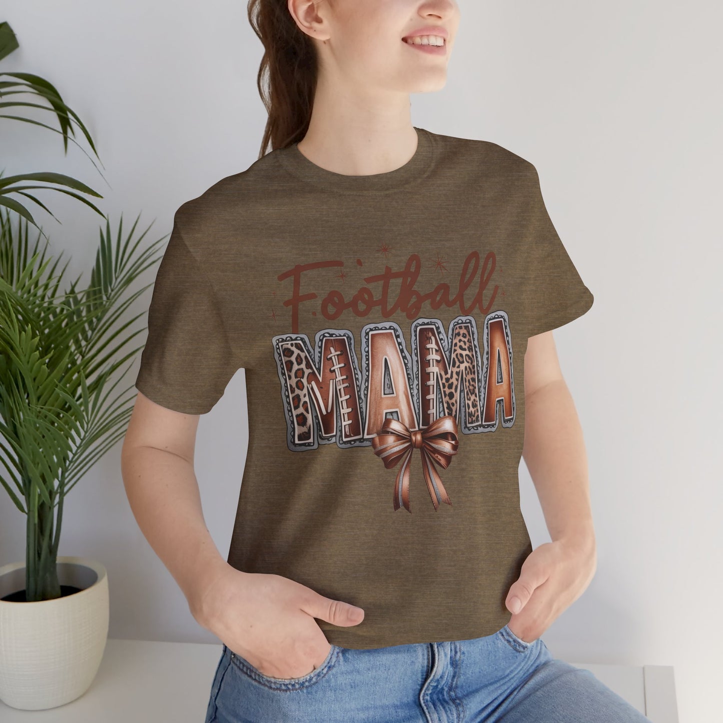 Football Mama Tee, Unisex Short Sleeve Shirt for Sports Moms, Cute Gift for Game Day, Football Season Apparel