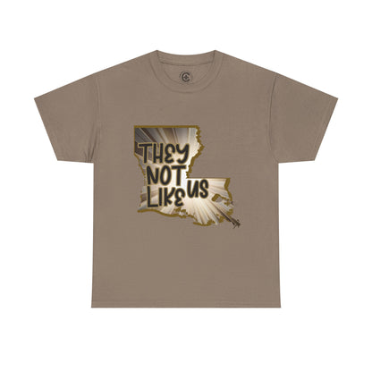 Louisiana Pride Unisex Heavy Cotton Tee | They Not Like Us, Southern Statement Shirt, Gift for Locals, Casual Wear, Streetwear