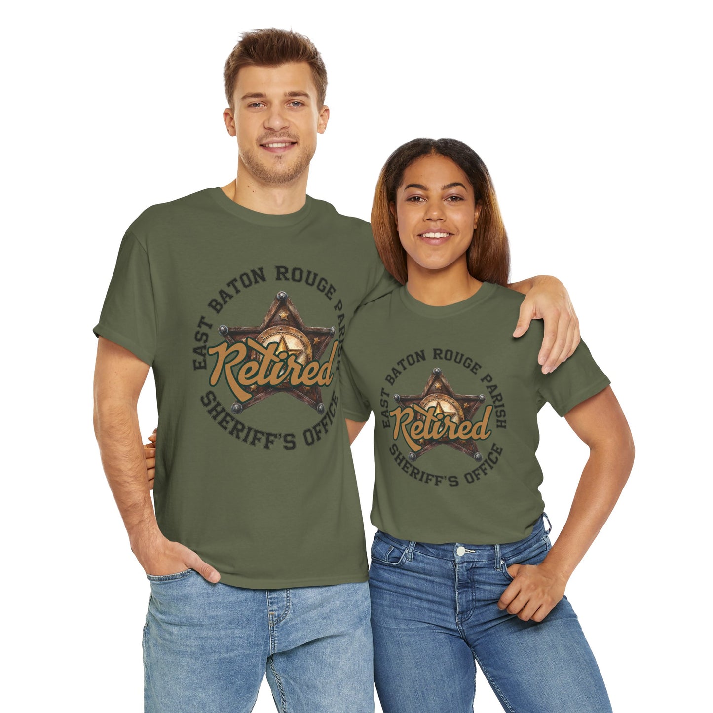 EBRSO Retired Sheriff Heavy Cotton Tee, Unisex Tee, Law Enforcement Gift, Retirement Celebration T-shirt