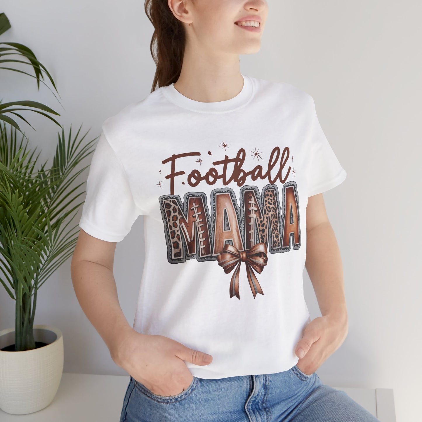 Football Mama Tee, Unisex Short Sleeve Shirt for Sports Moms, Cute Gift for Game Day, Football Season Apparel