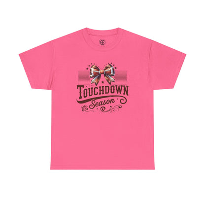 Touchdown Season Unisex Heavy Cotton Tee, Football Fan Shirt, Game Day Outfit, Sports Tee, Gift for Fans