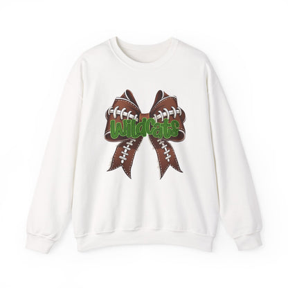 Wildcats Football, Bow Crewneck Sweatshirt, Cozy Unisex Sweatshirt, Perfect Gift for Birthdays, Casual Wear, Wildcat Theme Apparel, Walker, La WHS, WJH