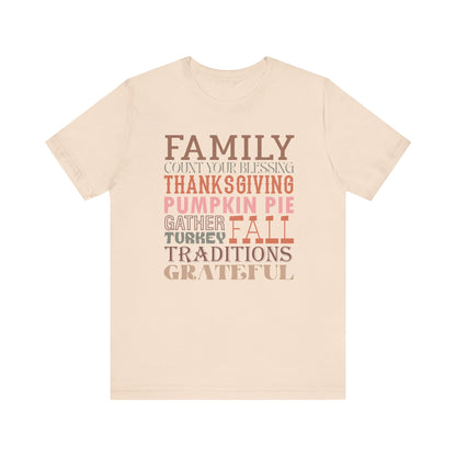 Thankful Family Thanksgiving Tee