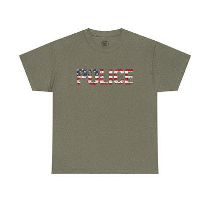 Police Flag Graphic Tee, T-Shirt, Unisex Humor Shirt, Gifts for Friends, Casual Wear, law enforcement