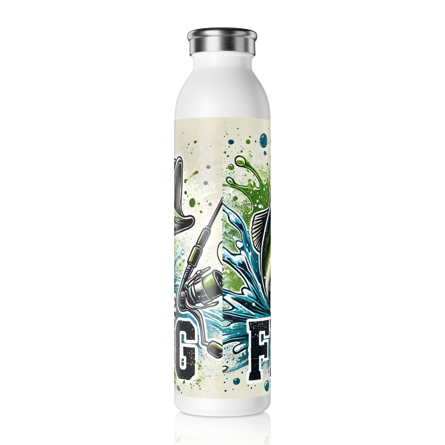 I'd Rather Be Fishing Slim Water Bottle, Outdoor Gear, Fisherman Gift, Sports Bottle, Eco-Friendly Hydration, Fishing Enthusiast Enjoyment