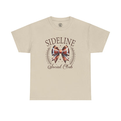 Sideline Social Club Tee, Unisex Heavy Cotton Shirt, Perfect for Game Days, Sports Fans, Casual Wear, Unique Gift Idea, Football