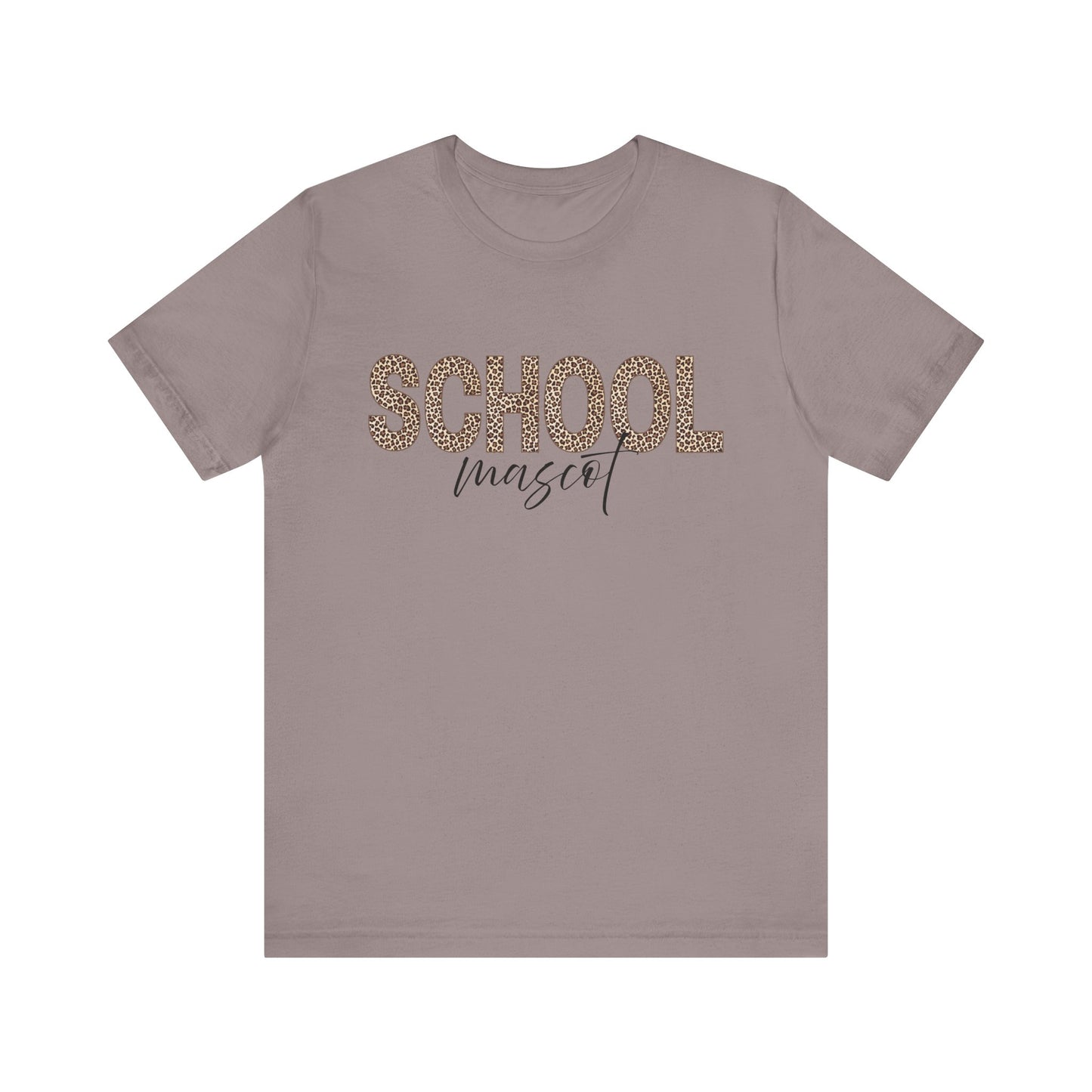 Leopard Custom School and Mascot School Spirit Tee | Unisex Short Sleeve T-Shirt for Back to School, Teachers, Students, Graduation, School Events