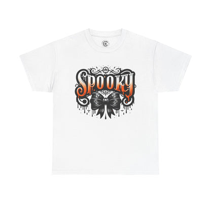 Spooky Themed Unisex Heavy Cotton Tee, Halloween Shirt, Fall Fashion, Ghostly Tee, Graphic Tee, Casual Wear