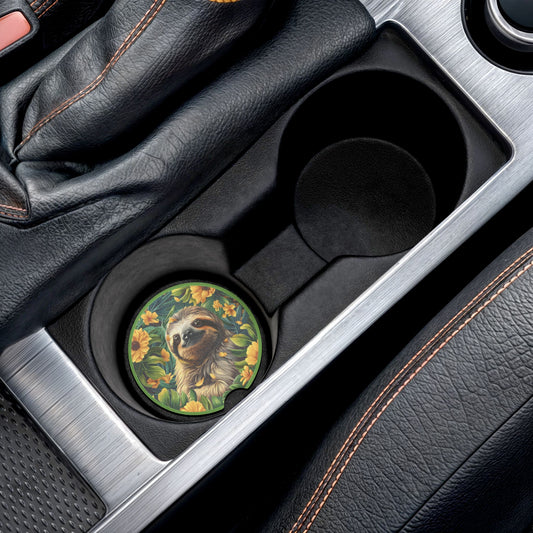 Sloth Car Coaster, Fun Car Accessory, Gifts for Animal Lovers