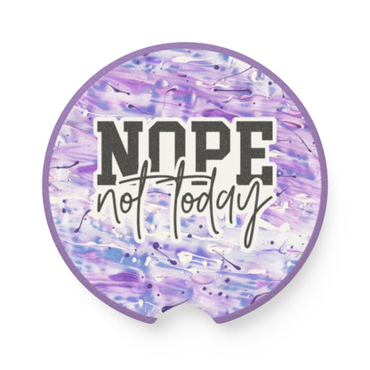 Car Coaster with 'NOPE Not Today' Design