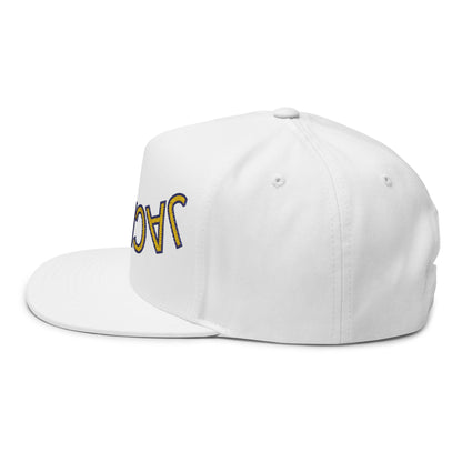 Jackets, Denham Springs, Embroidered Flat Bill Cap - Stylish Snapback Hat for Trendsetters, Summer Festivals, Gift Idea, Casual Wear, Street Fashion
