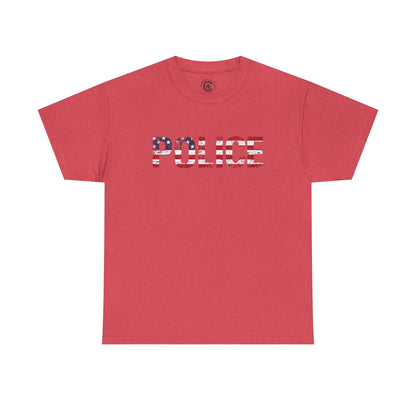 Police Flag Graphic Tee, T-Shirt, Unisex Humor Shirt, Gifts for Friends, Casual Wear, law enforcement