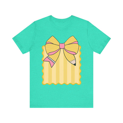 Personalized, Back to School, Pencil Bow coquette design for students, teachers, faculty, etc