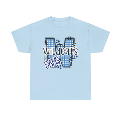 SAMS Wildcats, Whimsical on a Unisex Tshirt, St Amant Middle School