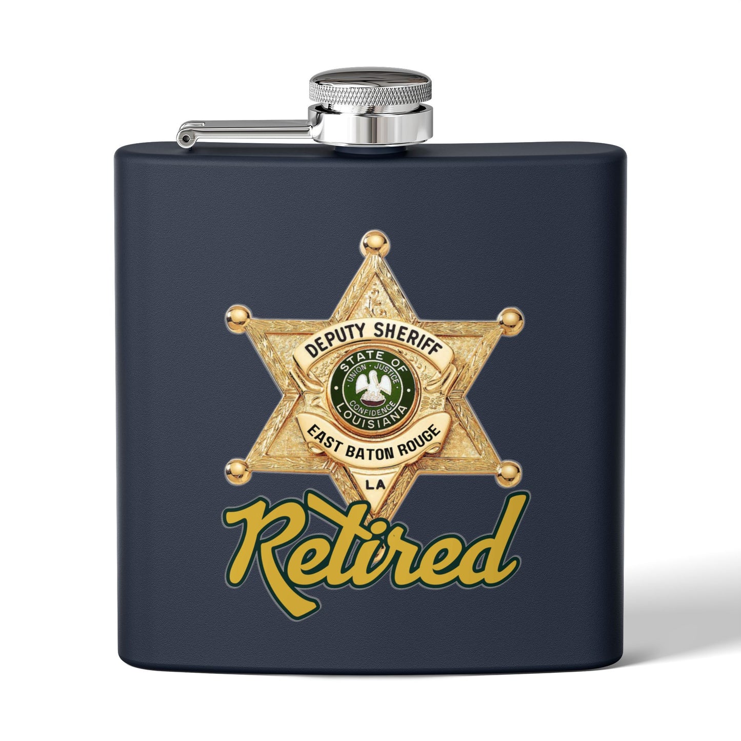 Retired Deputy Sheriff Flask, 6oz | Personalized Gift for Retirees, Law Enforcement, Hikers, Unique Party Favor, Custom Flask, [...]