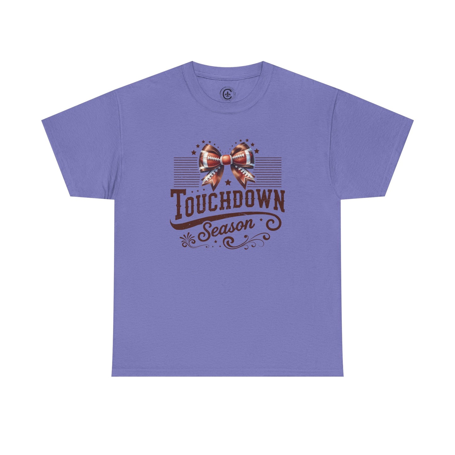 Touchdown Season Unisex Heavy Cotton Tee, Football Fan Shirt, Game Day Outfit, Sports Tee, Gift for Fans