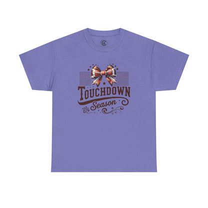 Touchdown Season Unisex Heavy Cotton Tee, Football Fan Shirt, Game Day Outfit, Sports Tee, Gift for Fans