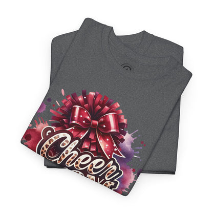 Cheer Mom Unisex Heavy Cotton Tee | Cheerleading Gift, Sports Apparel, Team Spirit Shirt, Mom T-Shirt, Game Day Outfit