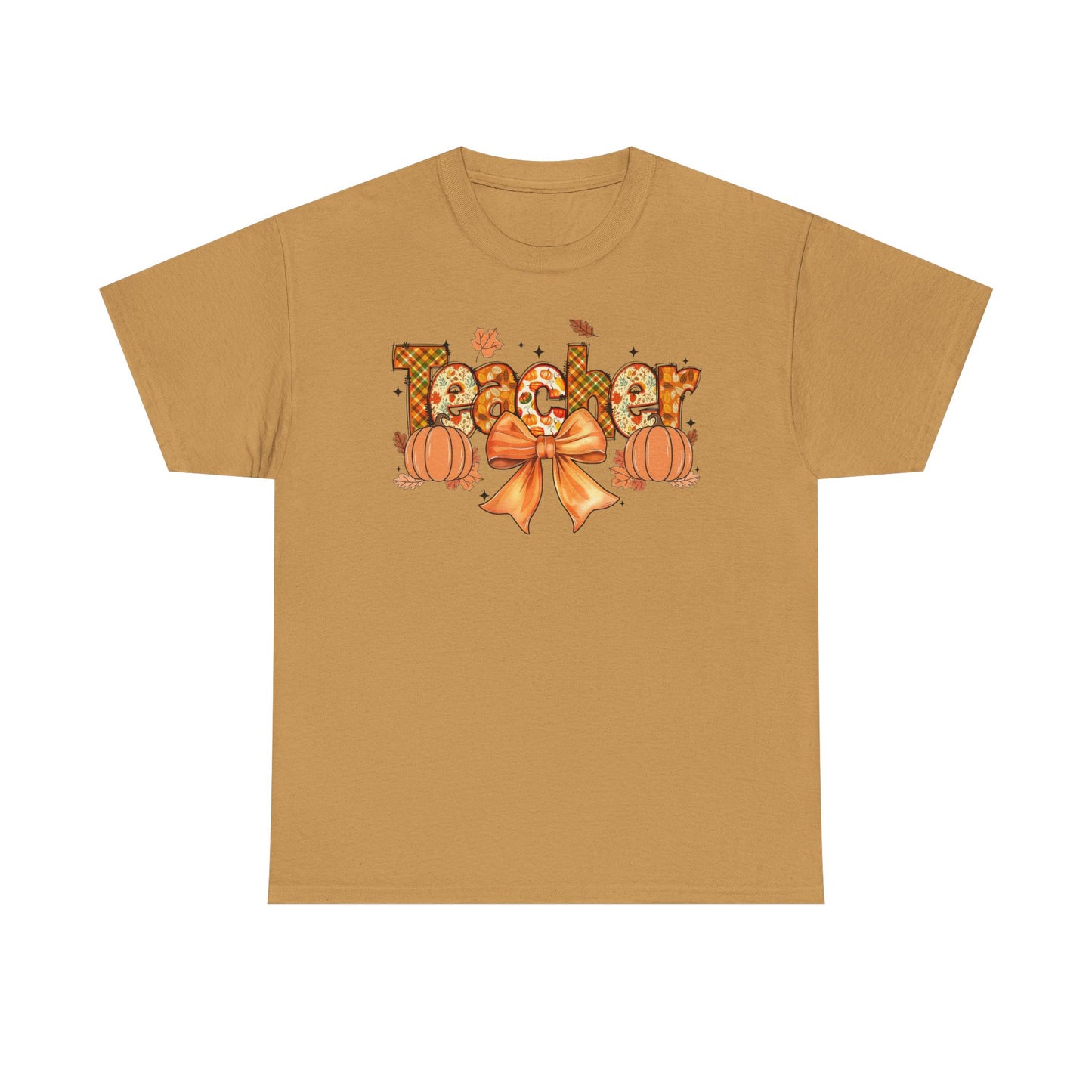 Charming Teacher Tee: Fall Vibes, Unisex Cotton Shirt, Perfect Gift for Educators, Halloween, Thanksgiving, Back to School