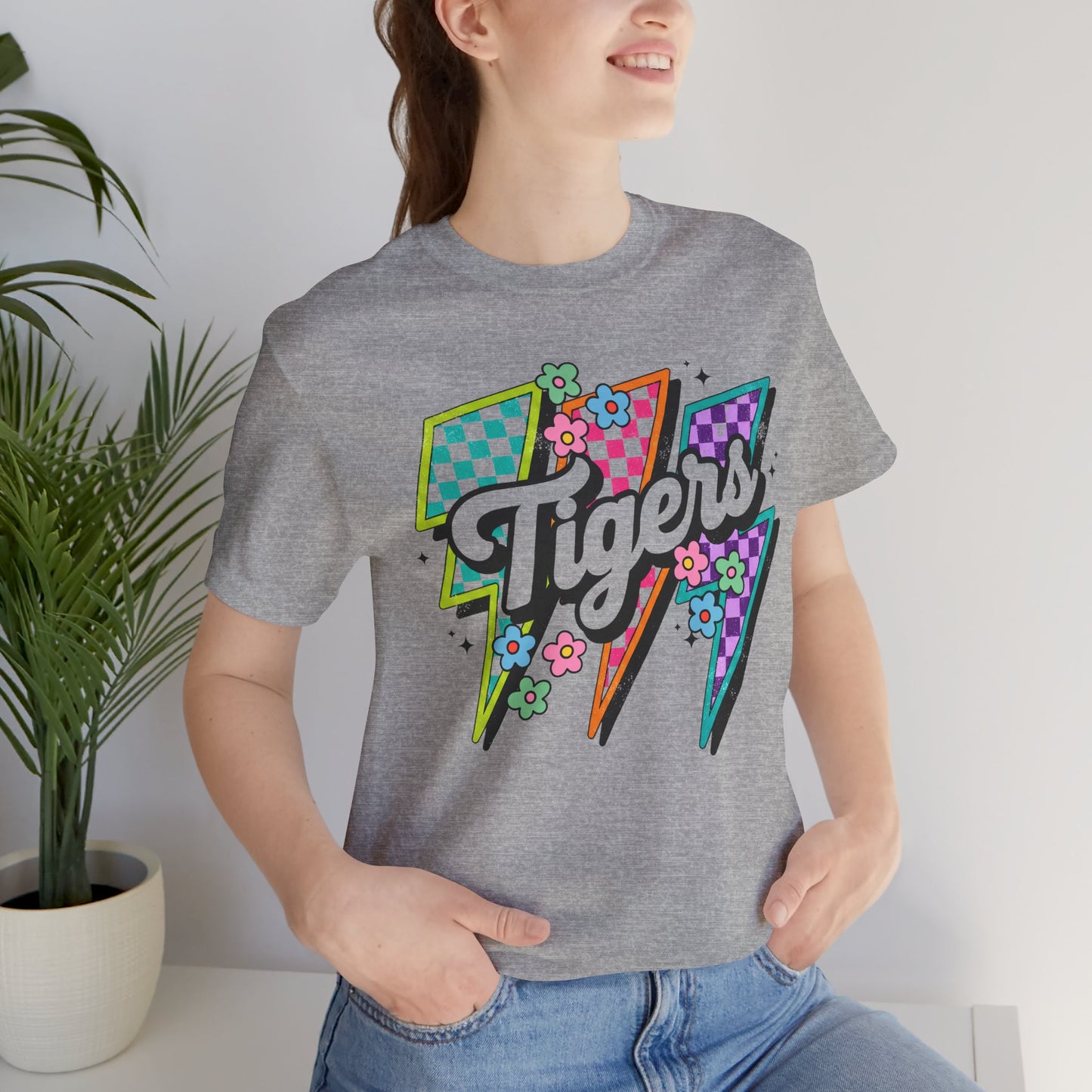 Colorful Tigers Retro, lightning, unisex, funky